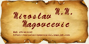 Miroslav Magovčević vizit kartica